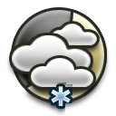 Mostly cloudy Light rain and or snow