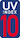 uv 9.5index rounded